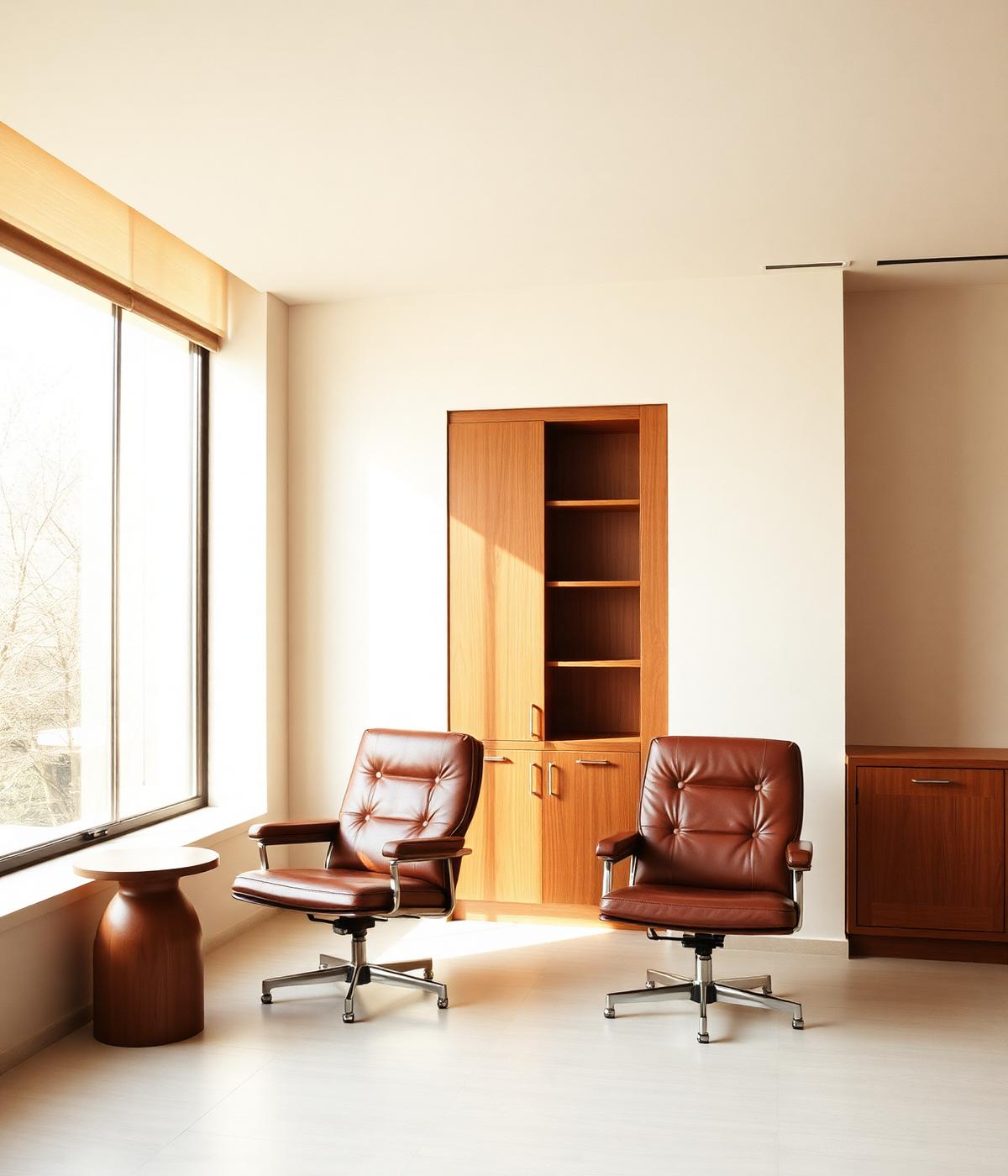 The Haven Capital office — warm natural materials